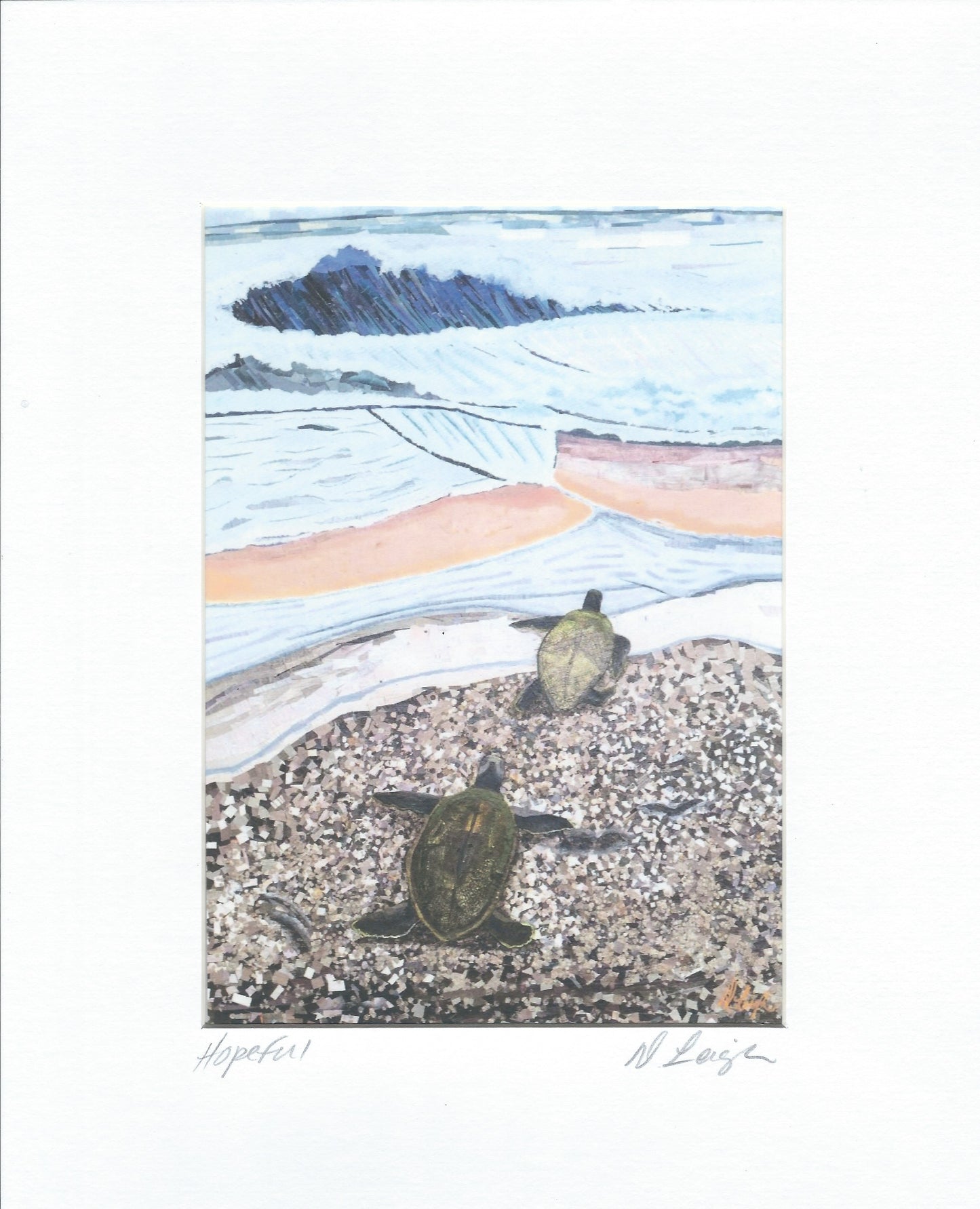 Hopeful – Sea Turtle Art Print 5x7